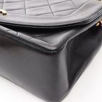 Chanel Shoulder Bag Quilted Diana Flap Black Lambskin Chain — view 9