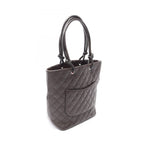 Chanel Tote Cambon Line Dark Brown Leather Patent — view 2
