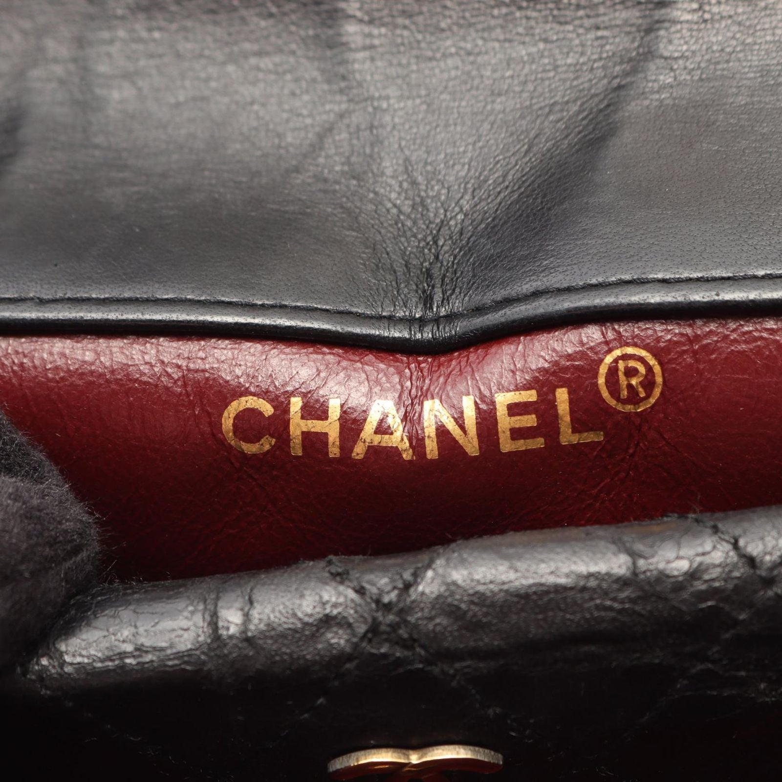 Chanel Shoulder Bag Quilted Single Flap Black Lambskin Chain — view 4