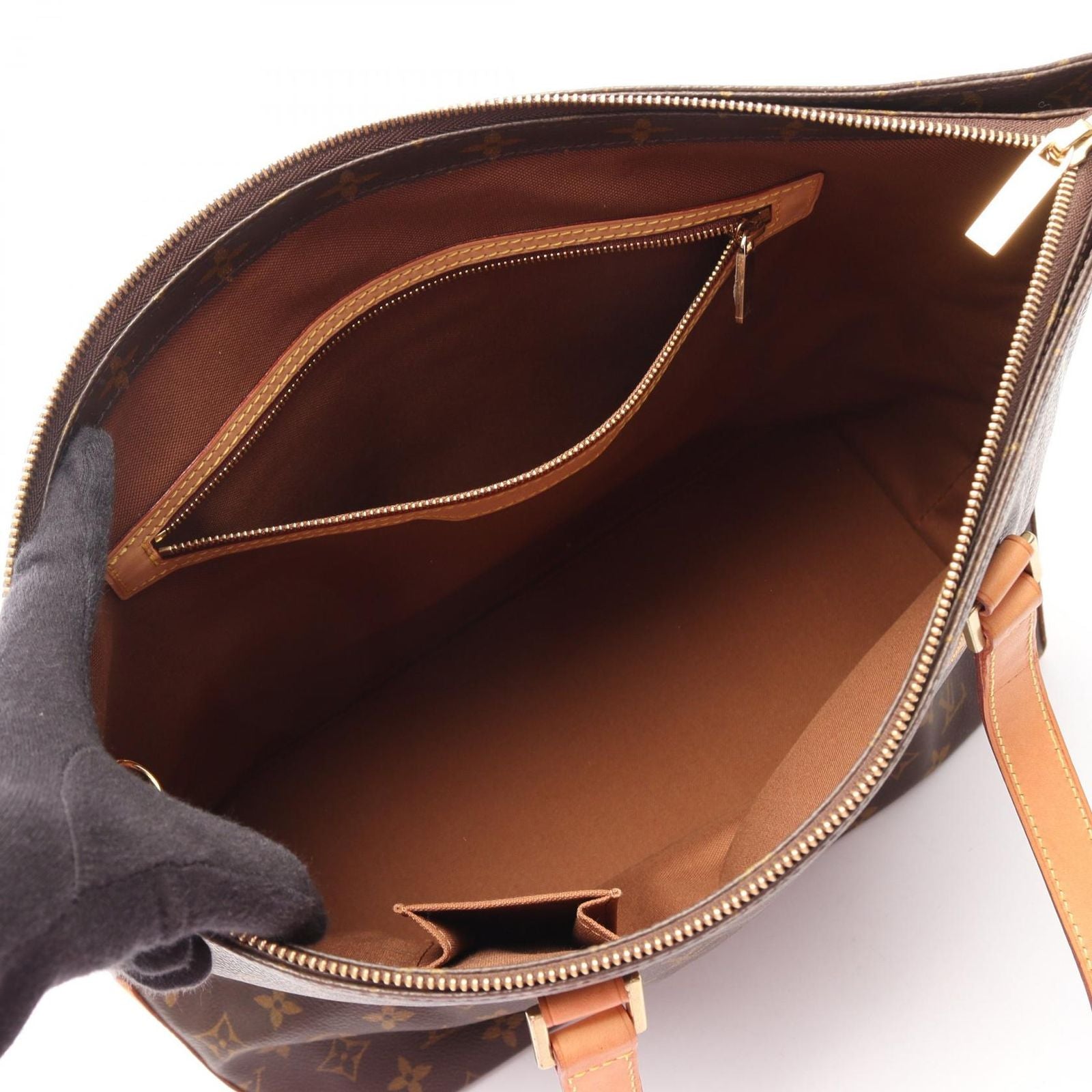 Louis Vuitton Tote Cabas Mezzo Monogram Canvas Leather — view 3