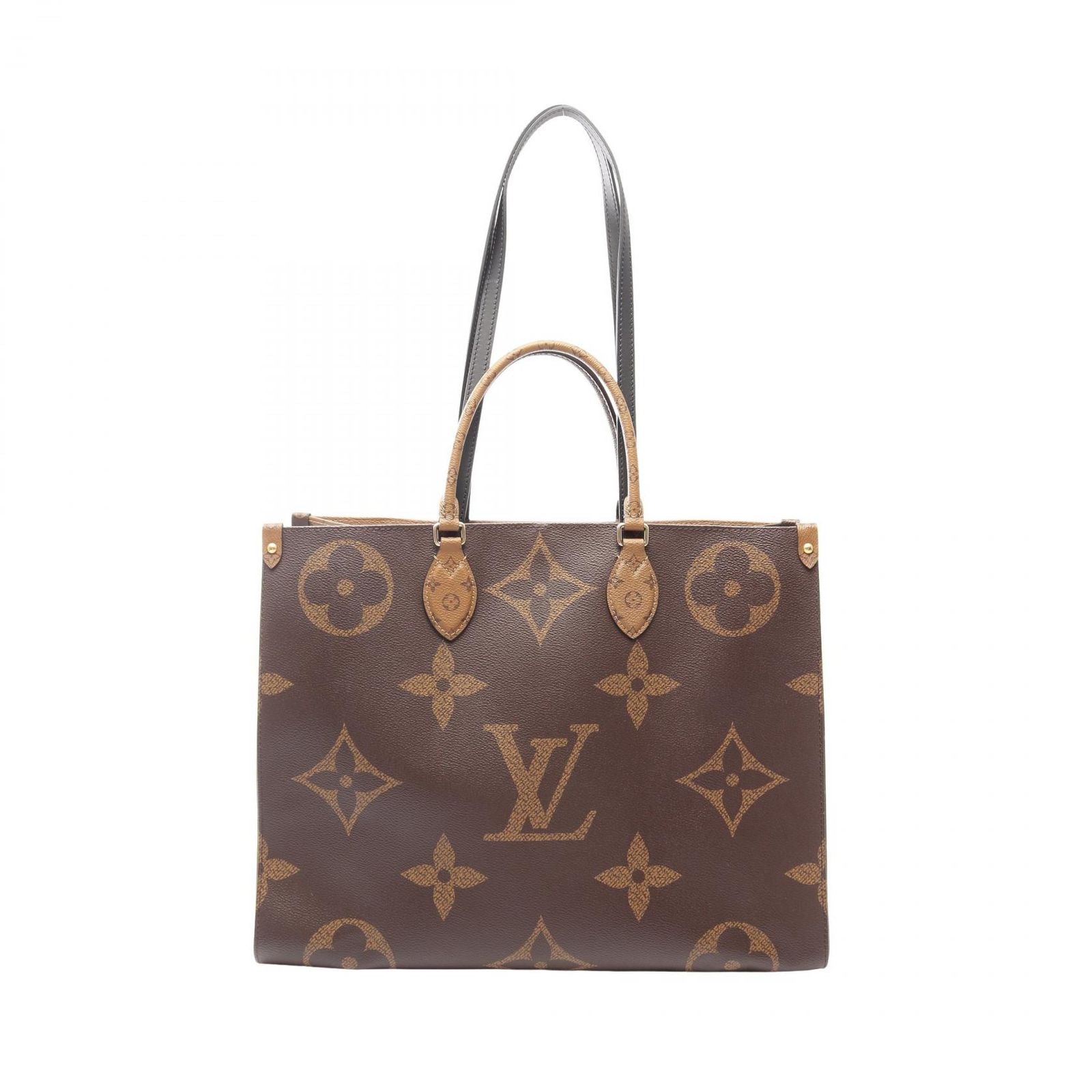 Louis Vuitton Shoulder Bag On The Go GM Monogram Giant Reverse Canvas Leather
