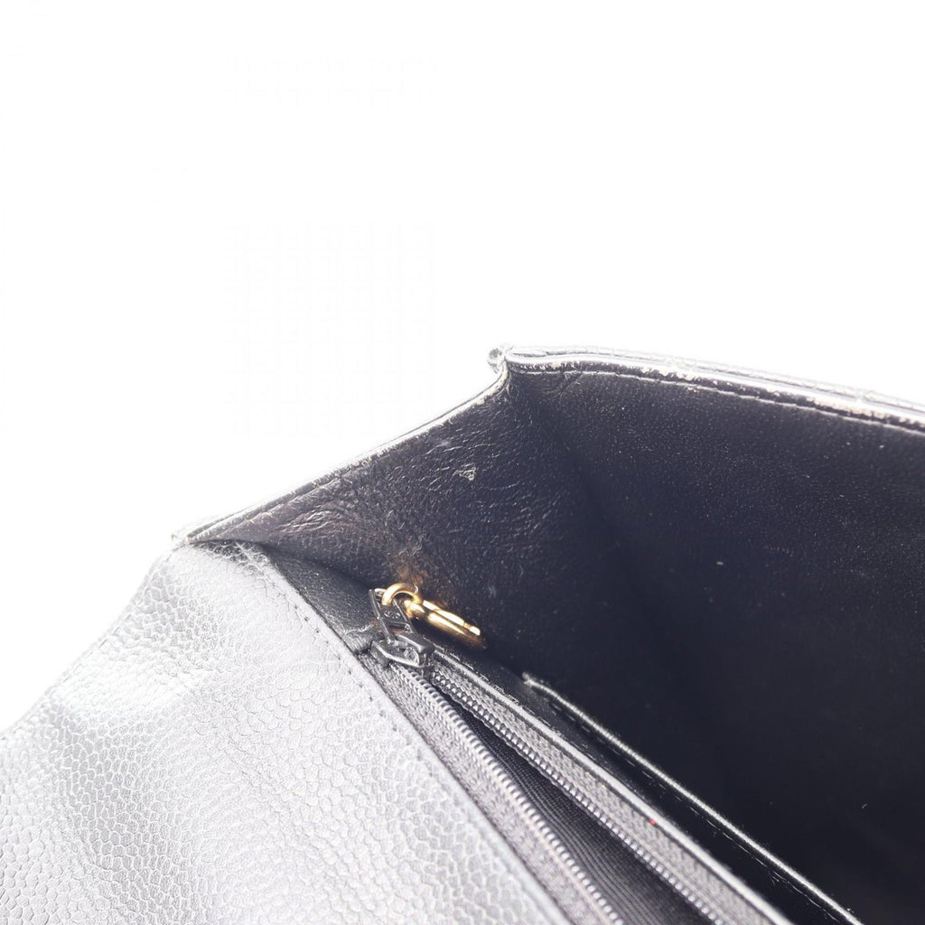 Chanel Briefcase Quilted Black Caviar Leather — view 8