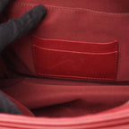 Chanel Shoulder Bag Quilted Top Handle 2-Way Red Leather Chain — view 6