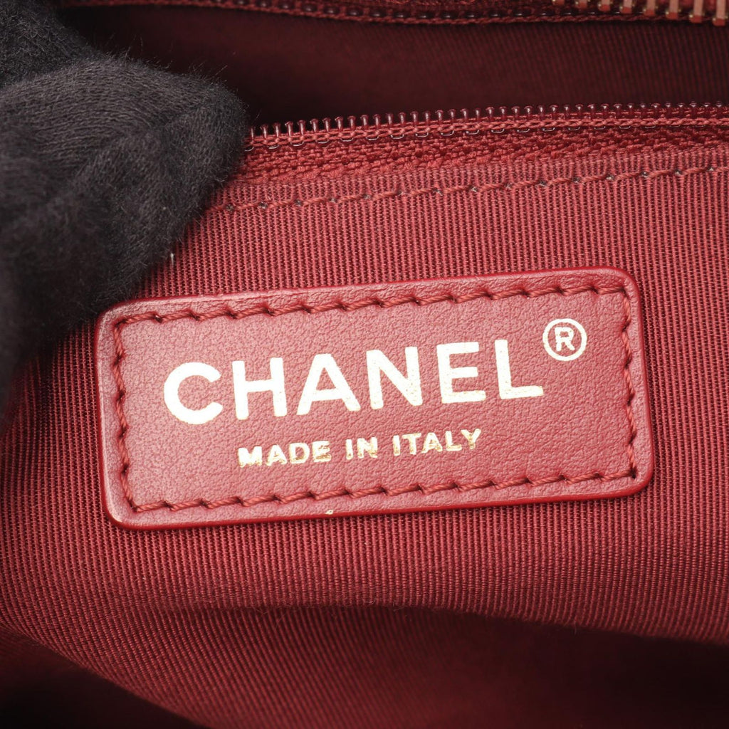 Chanel Shoulder Bag Quilted Top Handle 2-Way Red Leather Chain — view 4
