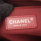 Chanel Shoulder Bag Quilted Top Handle 2-Way Red Leather Chain — view 4