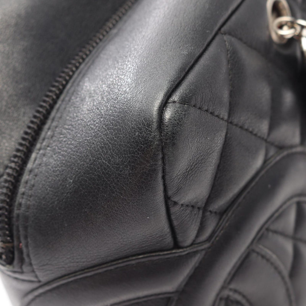 Chanel Shoulder Bag Cambon Line Black Leather — view 8