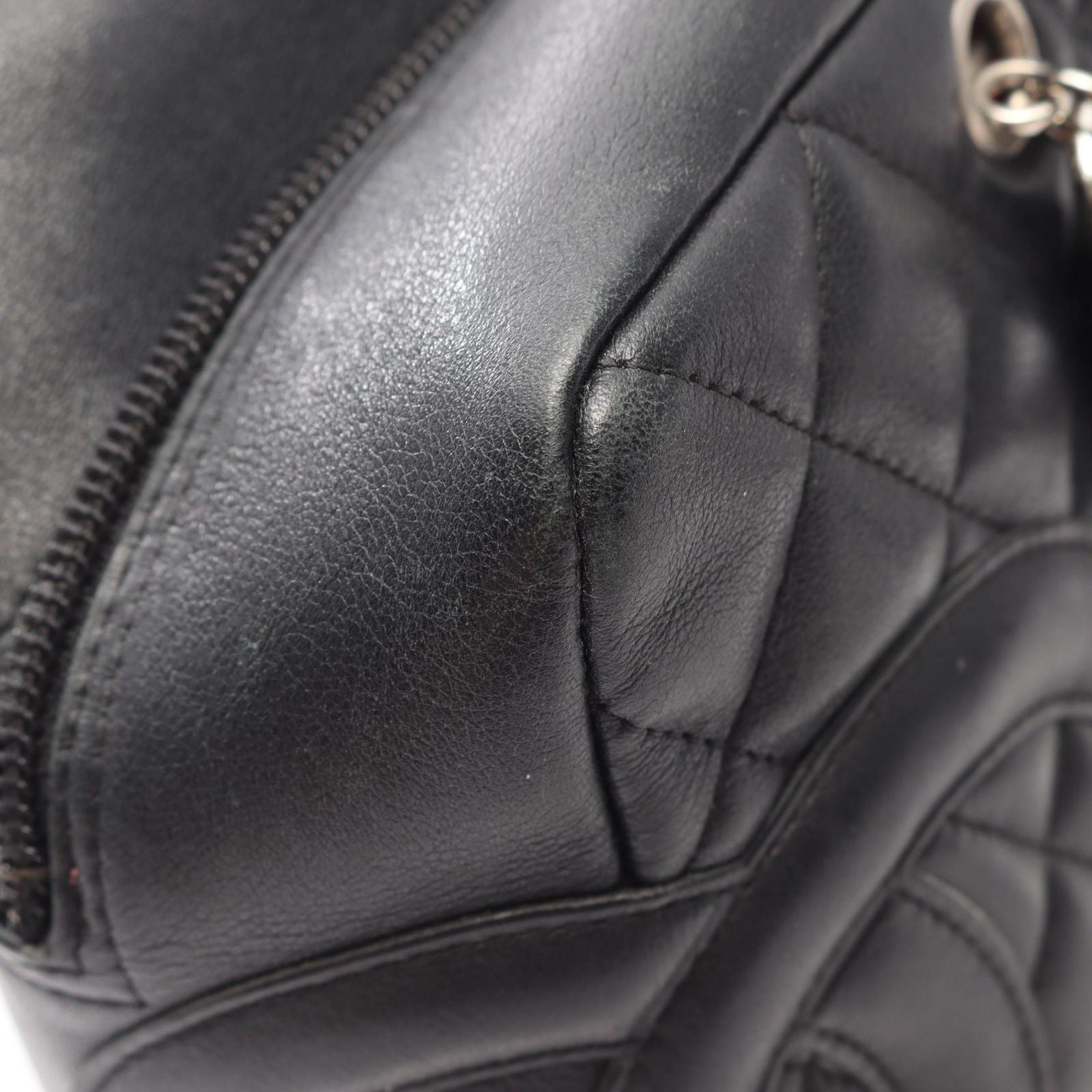 Chanel Shoulder Bag Cambon Line Black Leather — view 8