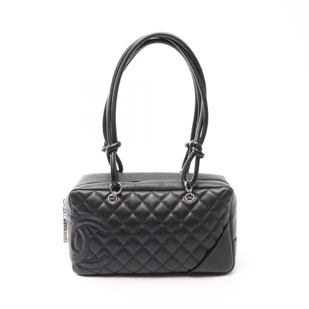 Chanel Shoulder Bag Cambon Line Black Leather