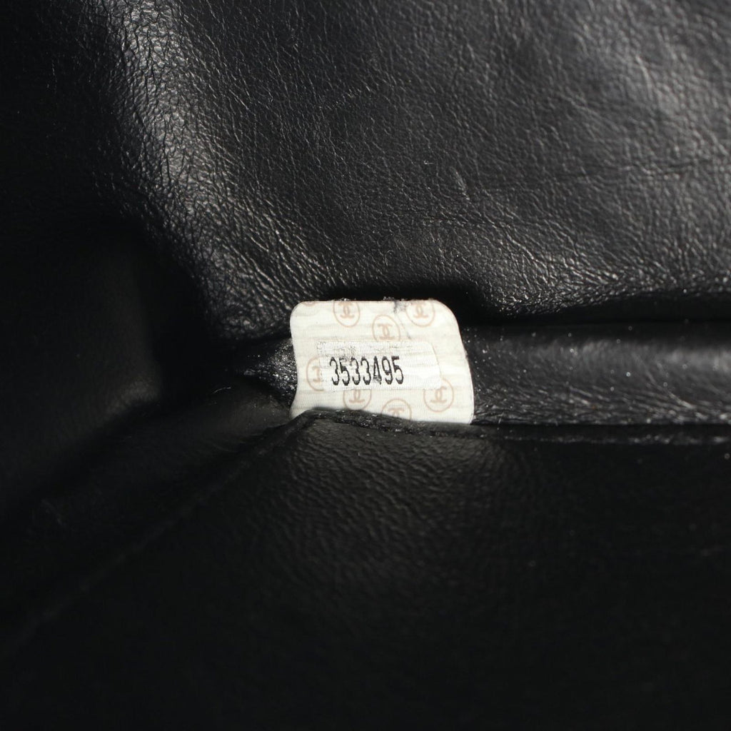 Chanel Shoulder Bag Quilted Diana Flap Fringe Black Lambskin Sringe Small Chain — view 5