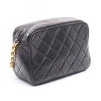 Chanel Shoulder Bag Quilted Diana Flap Fringe Black Lambskin Sringe Small Chain — view 2