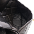 Chanel Shoulder Bag Quilted Diana Flap Fringe Black Lambskin Sringe Small Chain — view 9