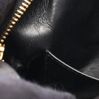 Chanel Shoulder Bag Quilted Diana Flap Fringe Black Lambskin Sringe Small Chain — view 6