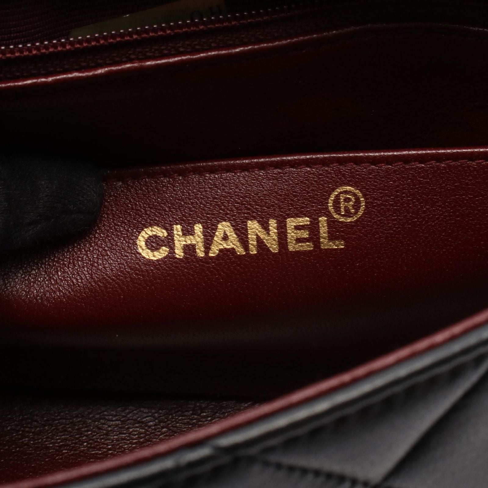 Chanel Shoulder Bag Quilted Diana Flap Black Lambskin Chain — view 4