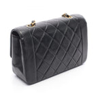 Chanel Shoulder Bag Quilted Diana Flap Black Lambskin Chain — view 2