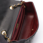 Chanel Shoulder Bag Quilted Diana Flap Black Lambskin Chain — view 3