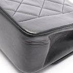 Chanel Shoulder Bag Quilted Diana Flap Black Lambskin Chain — view 8