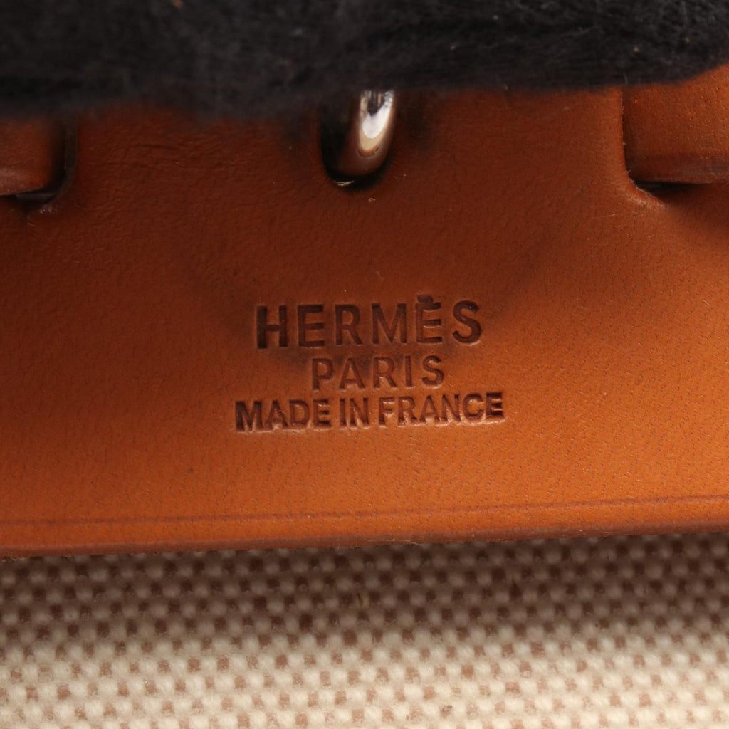 Hermes Handbag Herbag MM Ecru Natural Canvas Leather — view 4