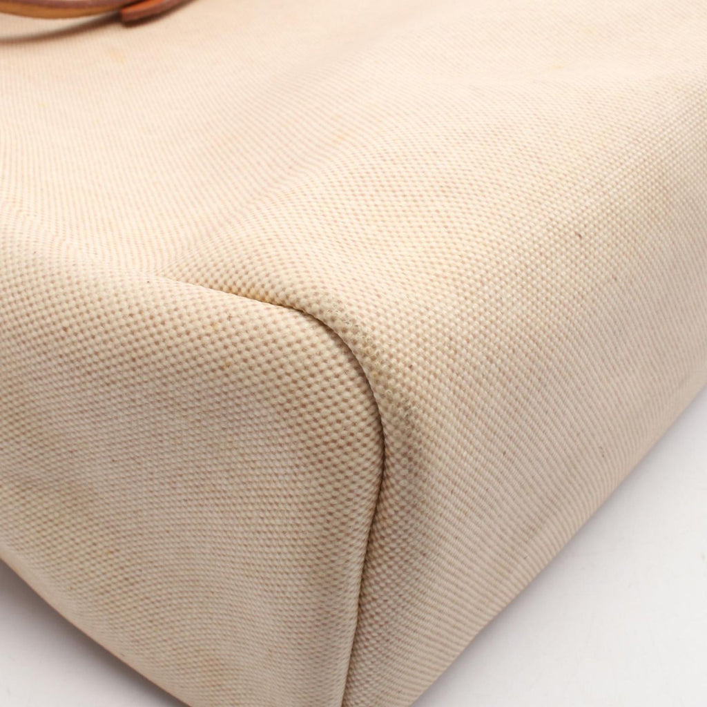 Hermes Handbag Herbag MM Ecru Natural Canvas Leather — view 7