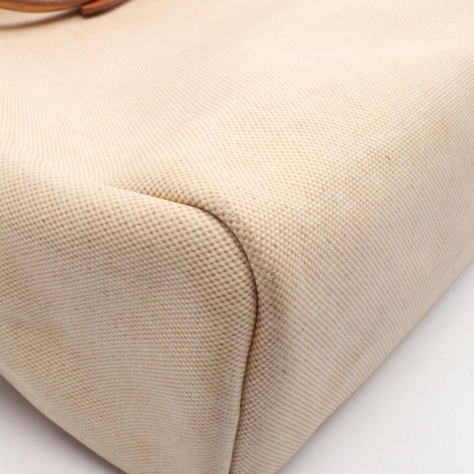 Hermes Handbag Herbag MM Ecru Natural Canvas Leather — view 7
