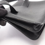 Hermes Waist Bag Dogon Pouch Black Leather — view 8