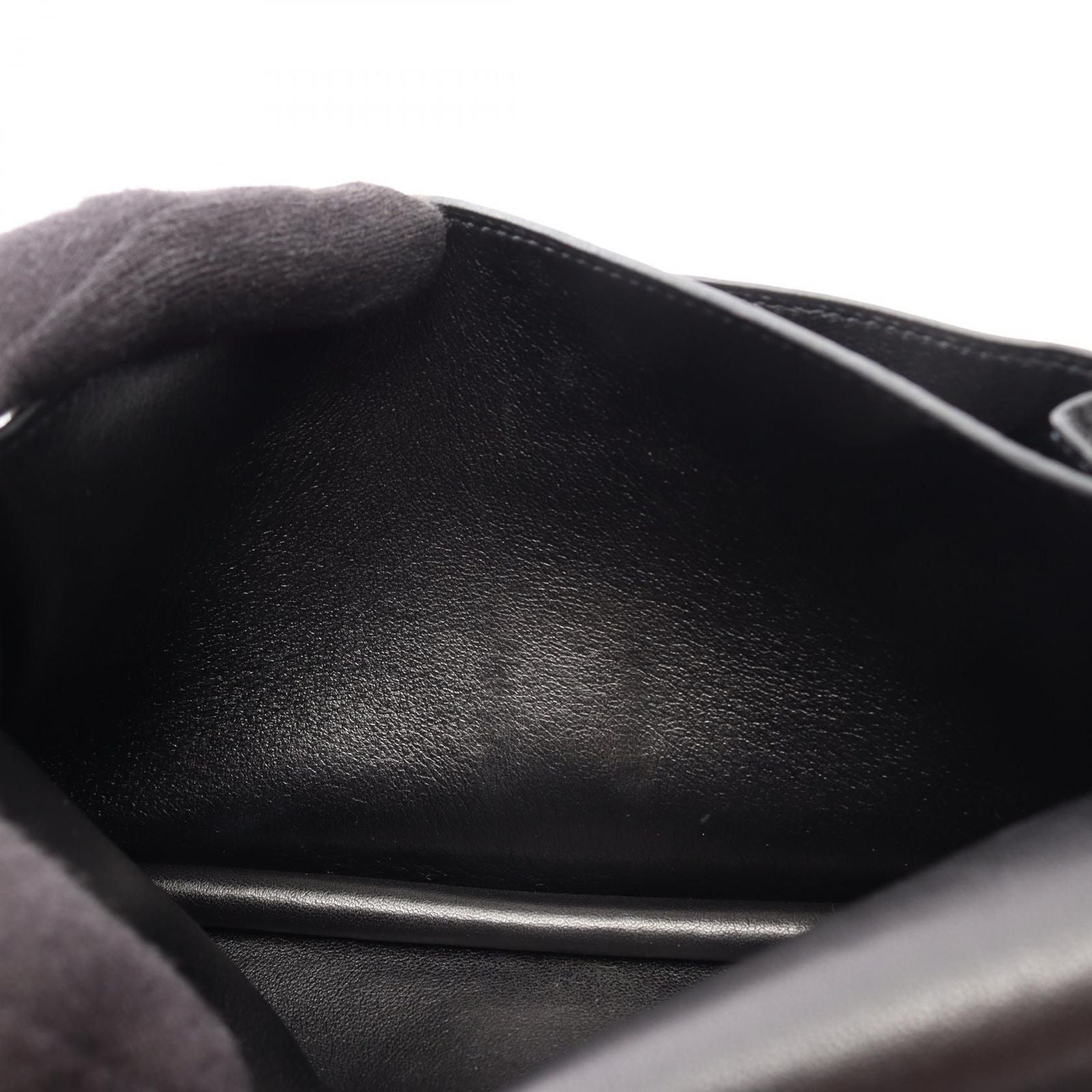 Hermes Waist Bag Dogon Pouch Black Leather — view 6