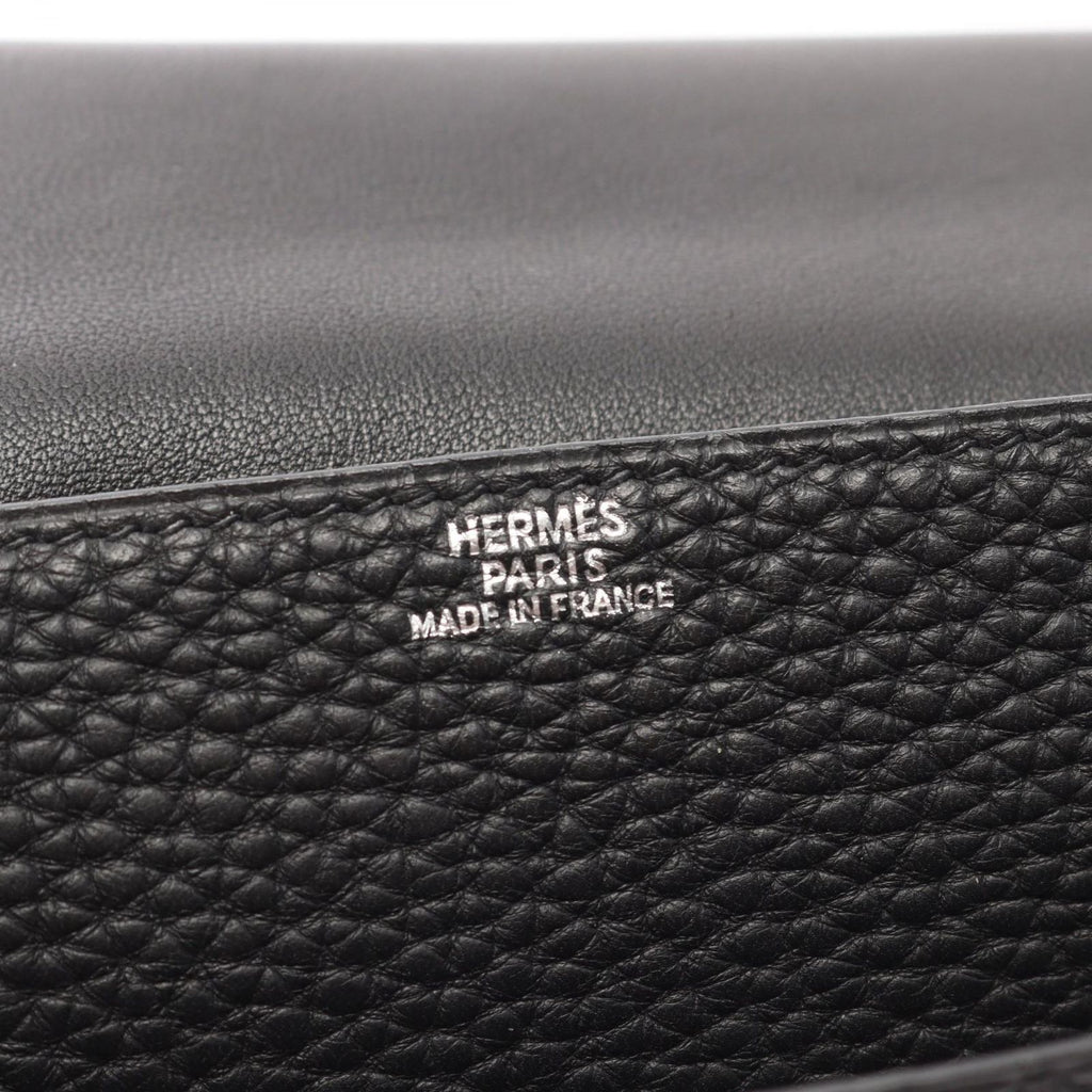 Hermes Waist Bag Dogon Pouch Black Leather — view 4