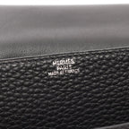 Hermes Waist Bag Dogon Pouch Black Leather — view 4