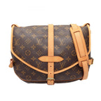 Louis Vuitton Shoulder Bag Saumur 30 Canvas Leather