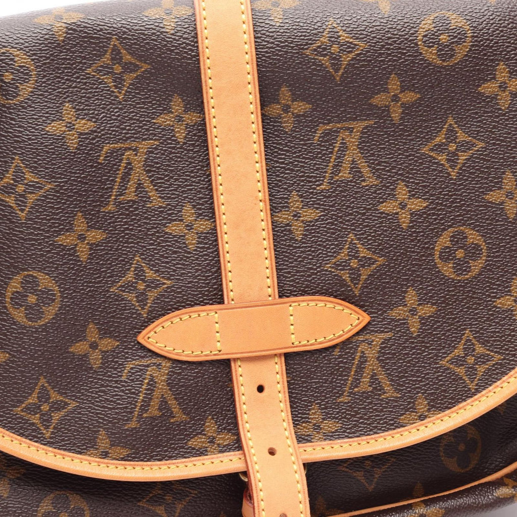 Louis Vuitton Shoulder Bag Saumur 30 Canvas Leather — view 9