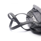 Chanel Boston Bag Choco Bar Black Caviar Leather — view 8