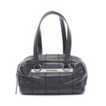 Chanel Boston Bag Choco Bar Black Caviar Leather