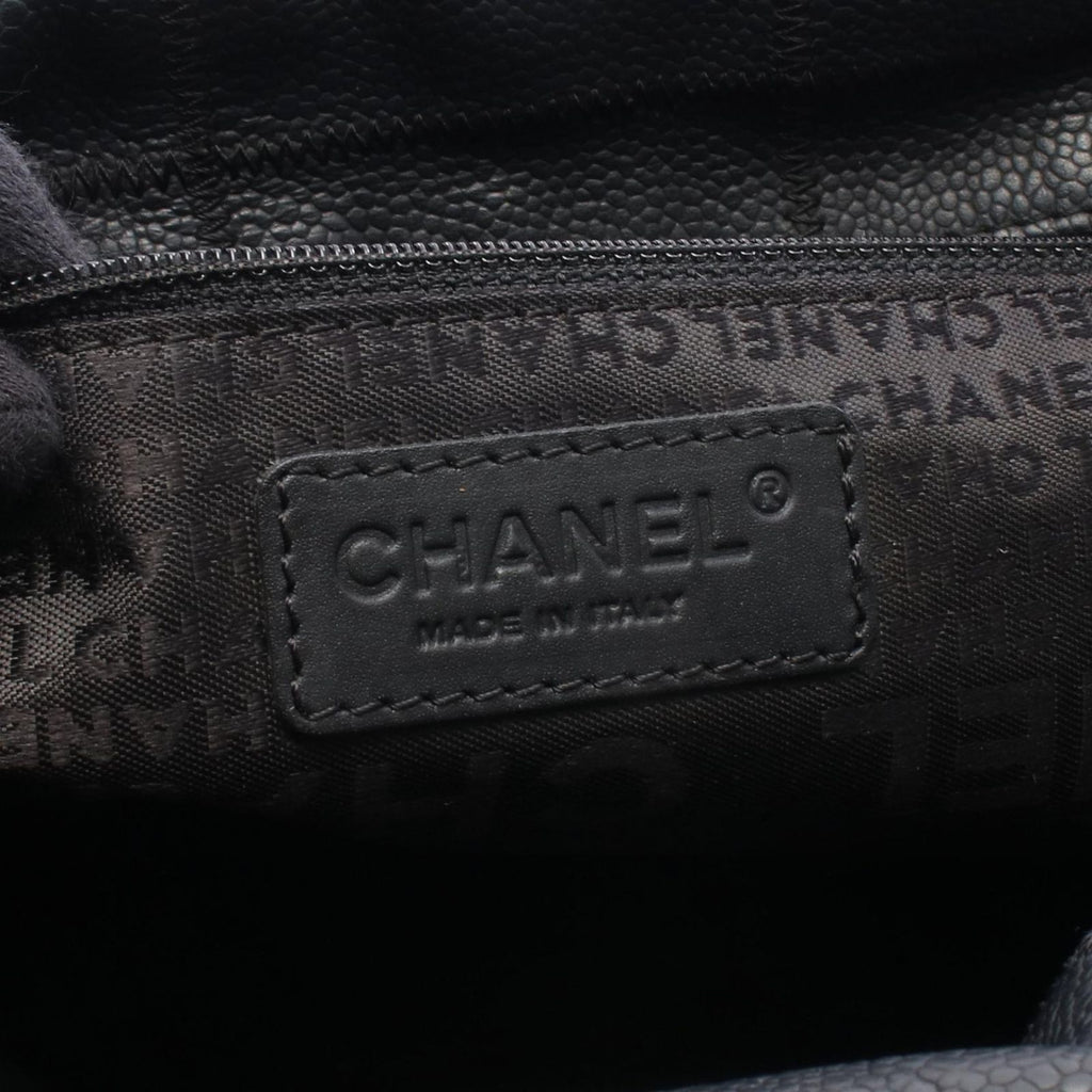 Chanel Boston Bag Choco Bar Black Caviar Leather — view 4
