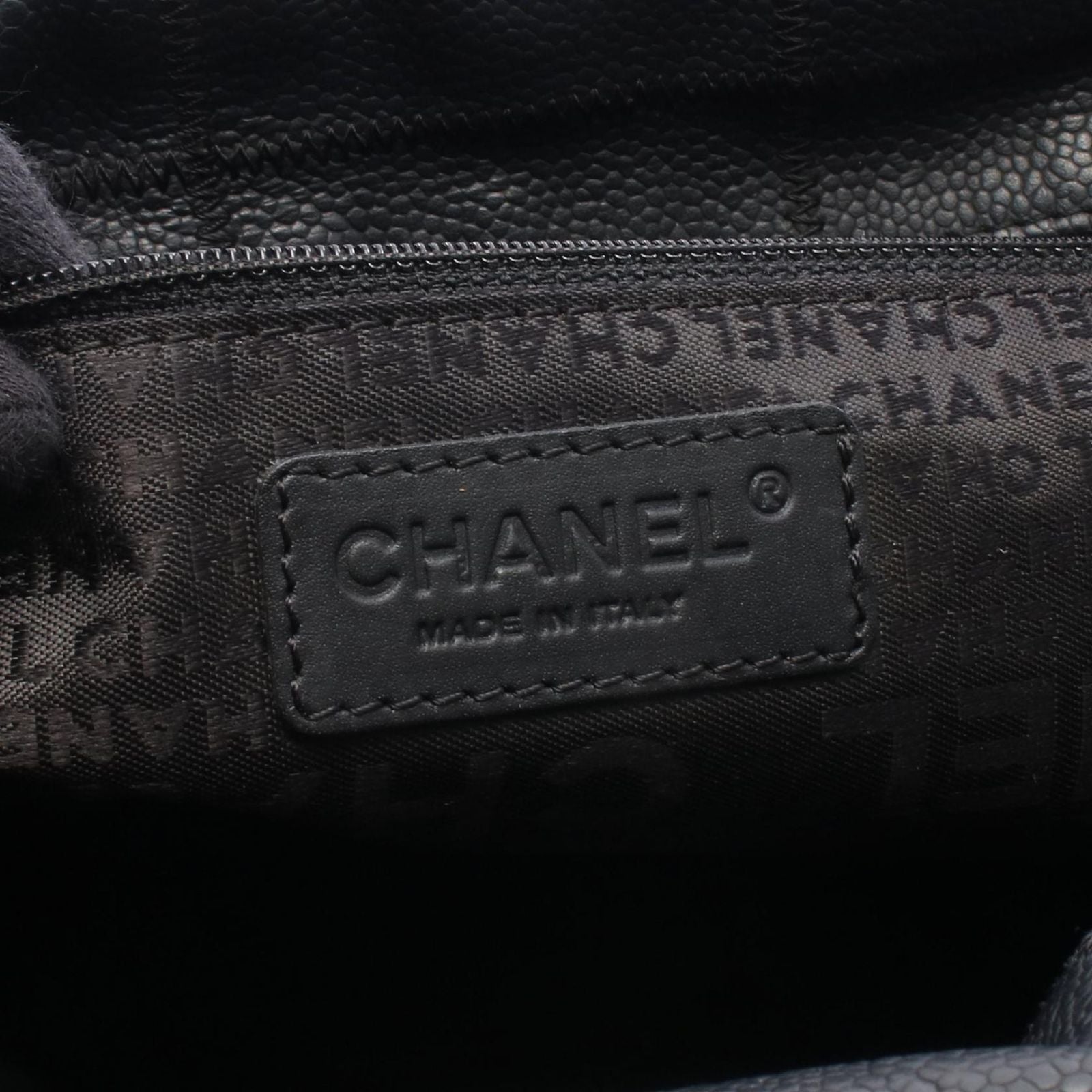 Chanel Boston Bag Choco Bar Black Caviar Leather — view 4