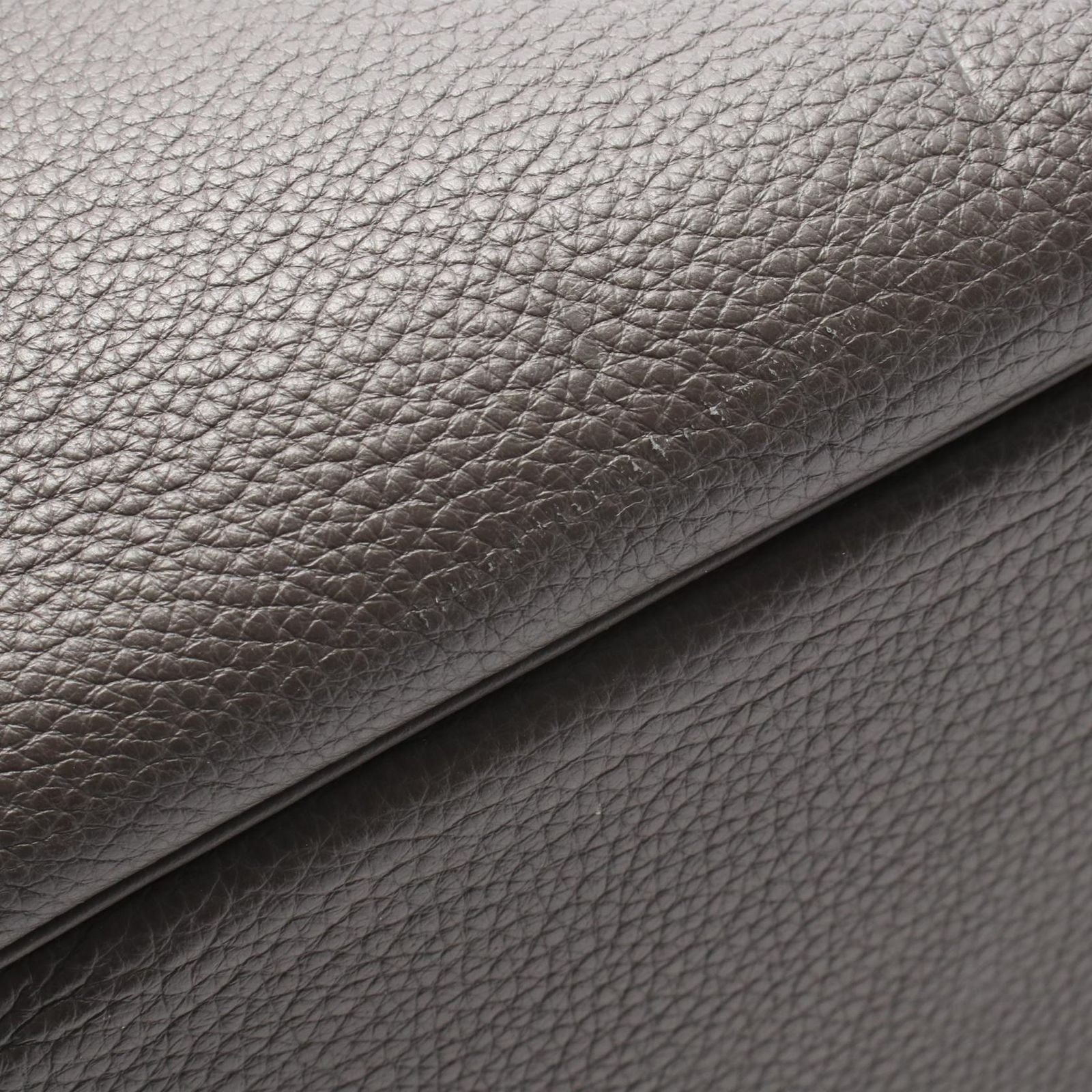Hermes Boston Bag Plume 45 Graphite Leather — view 9