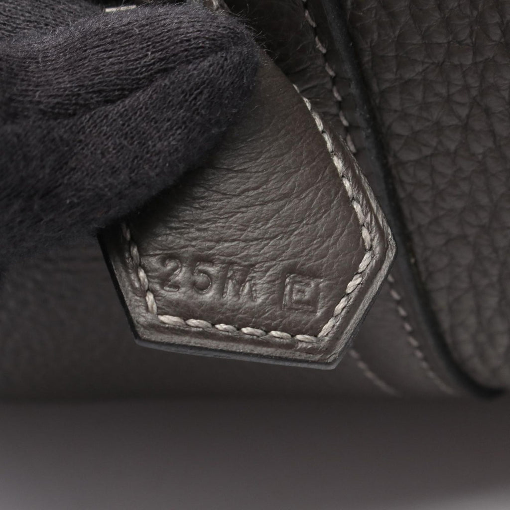 Hermes Boston Bag Plume 45 Graphite Leather — view 5