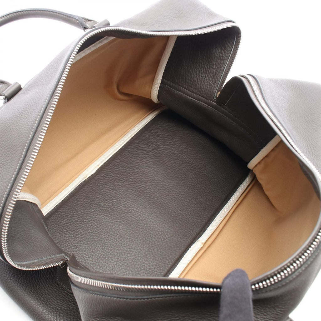 Hermes Boston Bag Plume 45 Graphite Leather — view 3