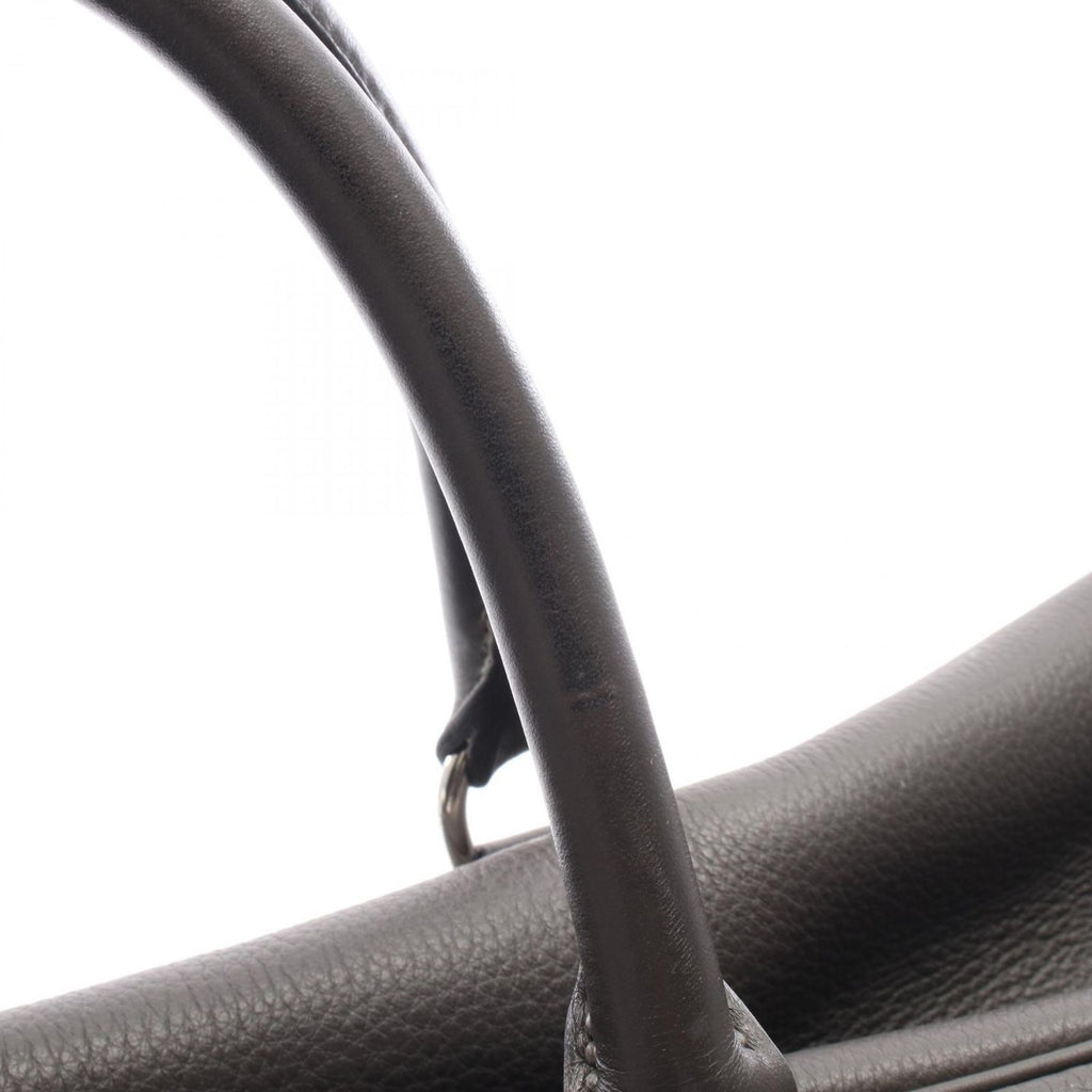 Hermes Boston Bag Plume 45 Graphite Leather — view 7