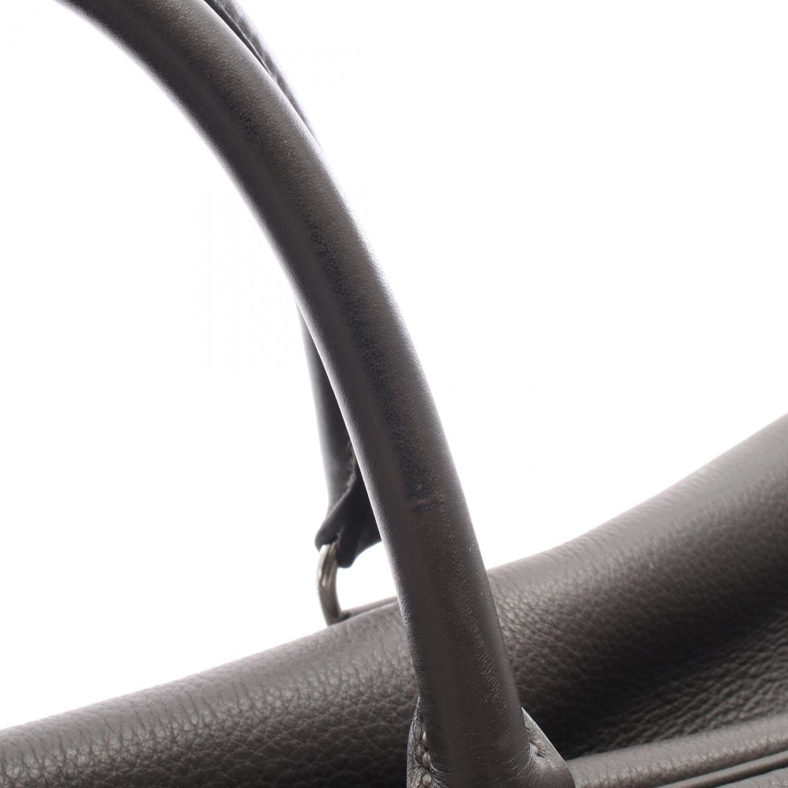 Hermes Boston Bag Plume 45 Graphite Leather — view 7