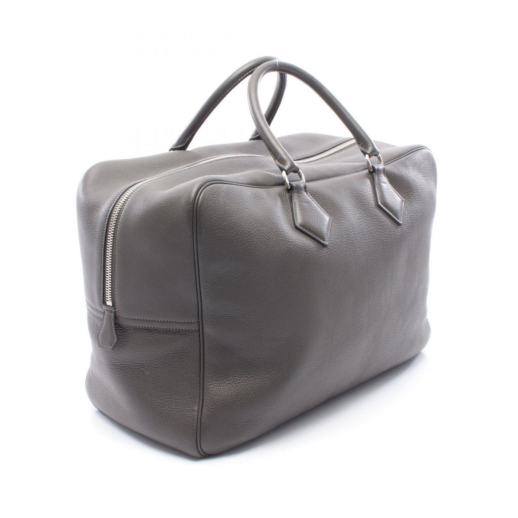 Hermes Boston Bag Plume 45 Graphite Leather — view 2