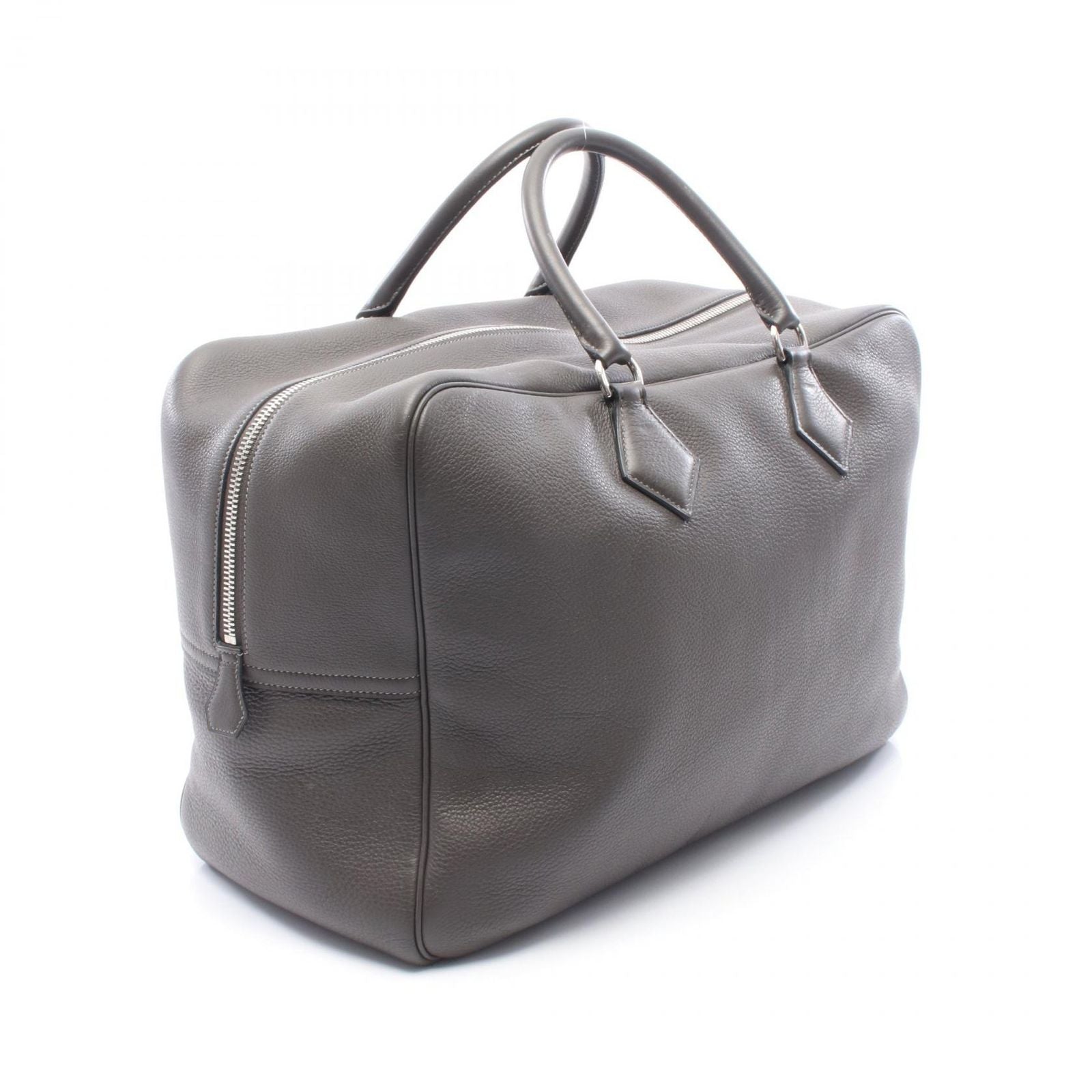 Hermes Boston Bag Plume 45 Graphite Leather — view 2