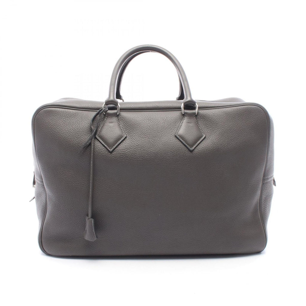 Hermes Boston Bag Plume 45 Graphite Leather