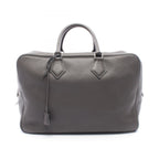 Hermes Boston Bag Plume 45 Graphite Leather