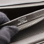 Hermes Boston Bag Plume 45 Graphite Leather — view 4