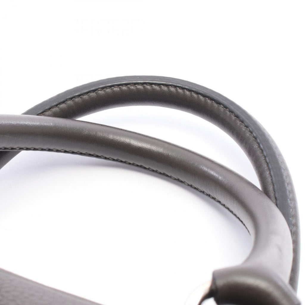 Hermes Boston Bag Plume 45 Graphite Leather — view 6
