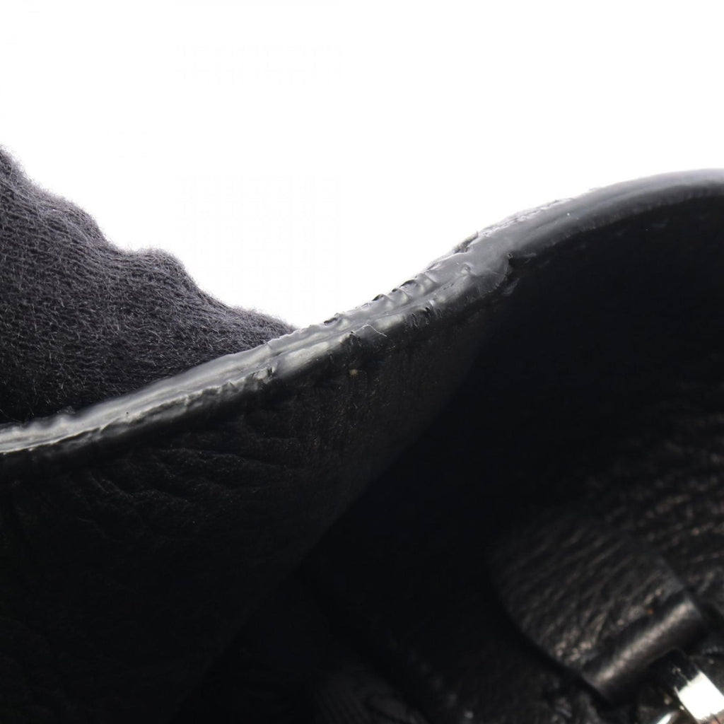 Prada Handbag Triangle Plate 2-Way Black Leather Logo Tote — view 7