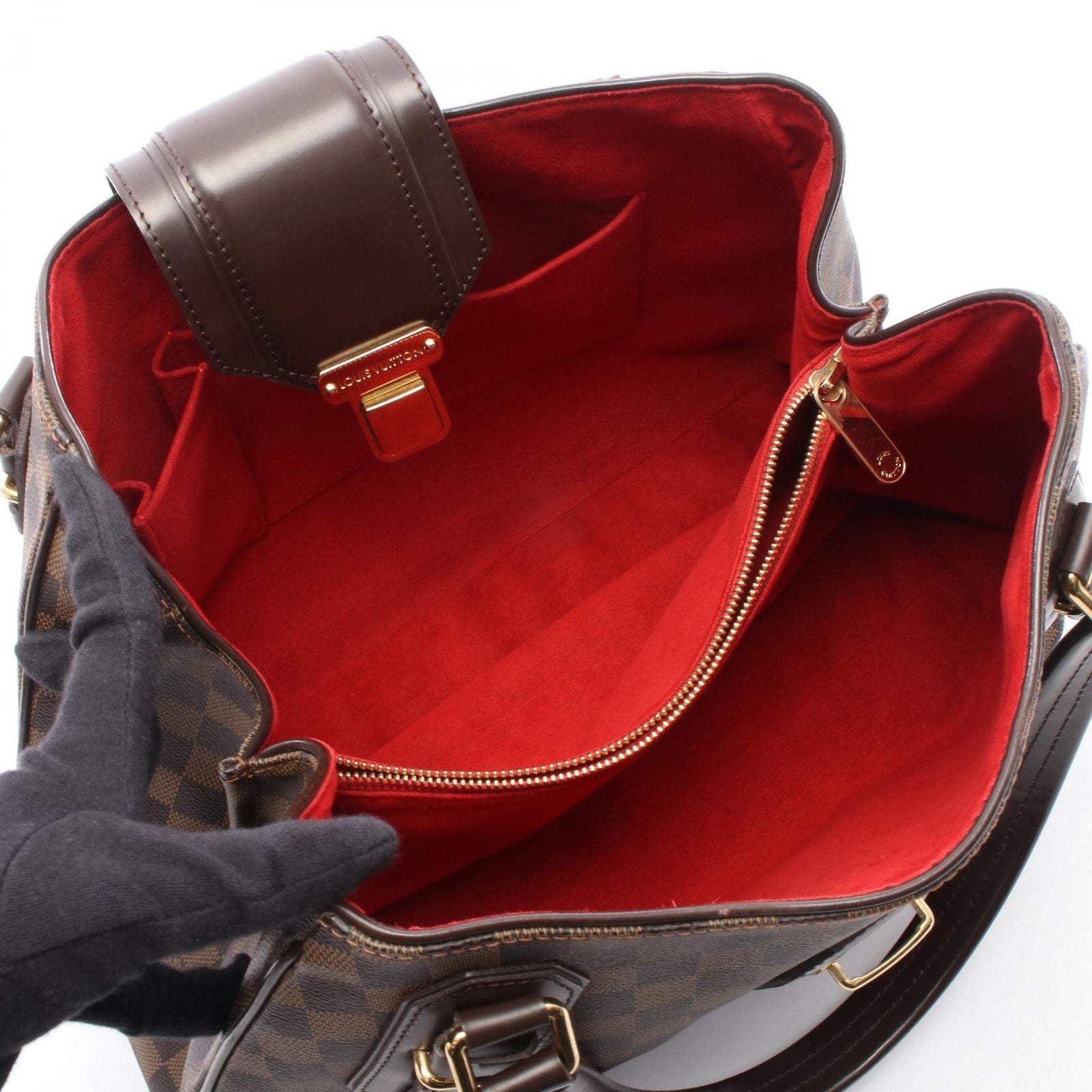 Louis Vuitton Handbag Greet Canvas Leather — view 3