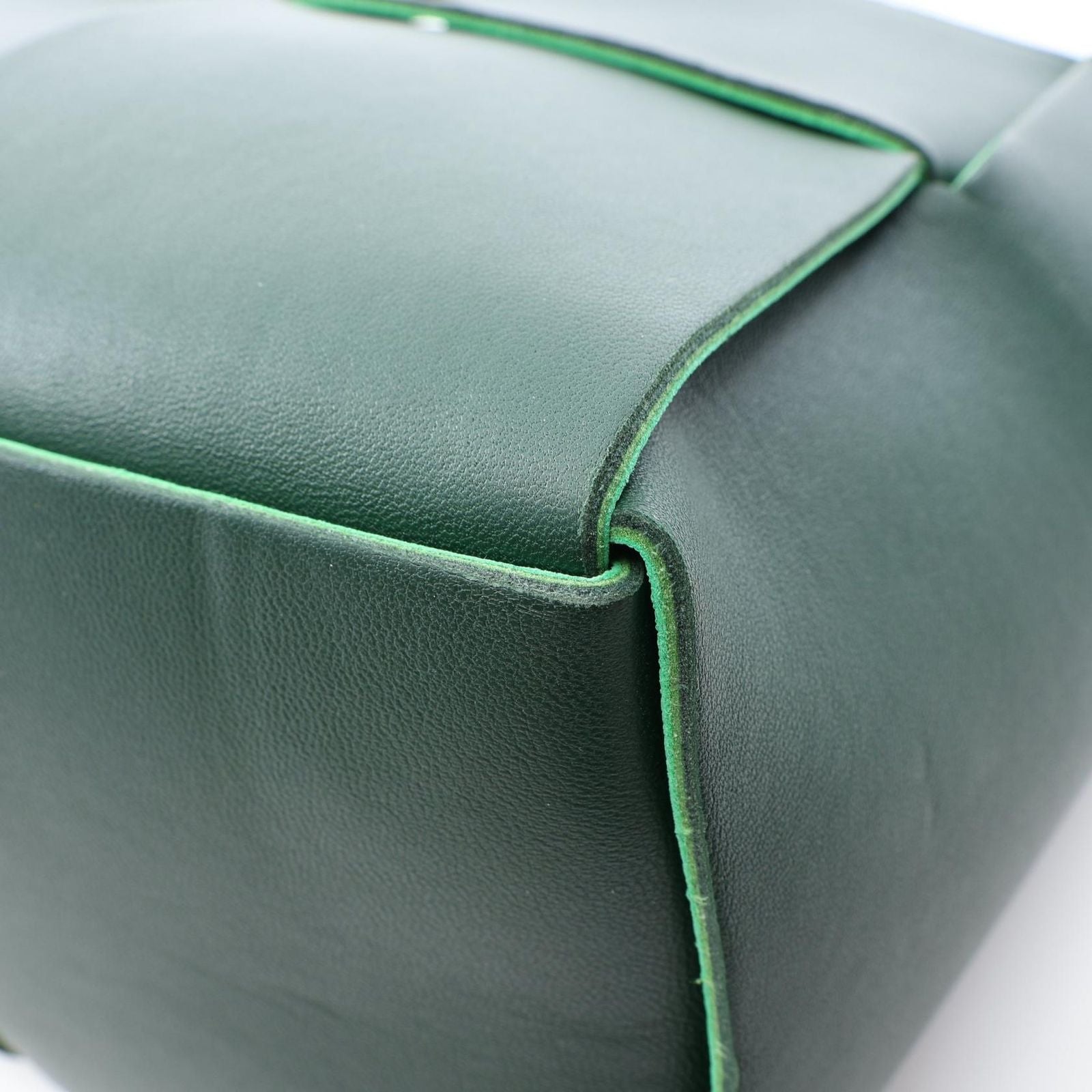 Bottega Veneta Handbag Arco Small Maxi Intrecciato Green Leather Tote — view 6