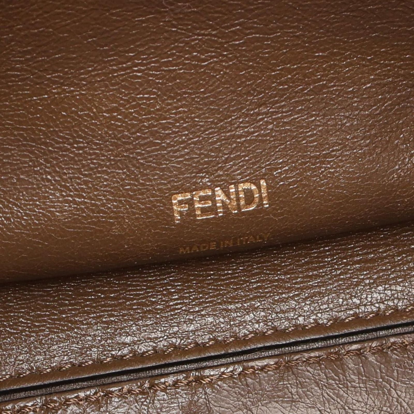 Fendi Handbag Peekaboo X-lite Perforated White Brown Leather — view 4