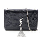 Saint Laurent Paris Shoulder Bag Kate Monogram Croco