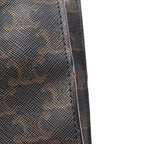 Celine Tote Small Vertical Cover Triomphe 2-Way Black Brown Canvas Leather — view 7